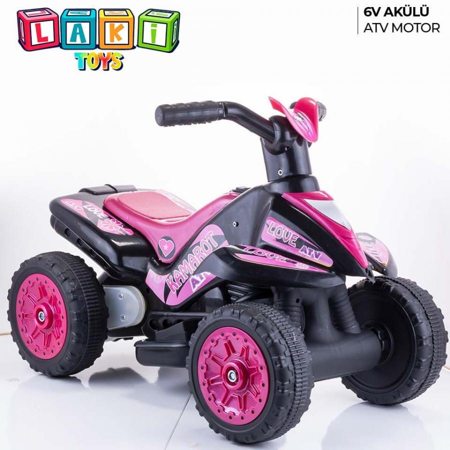 LAKİ TOYS 6 V AKÜLÜ ATV SİYAH PEMBE