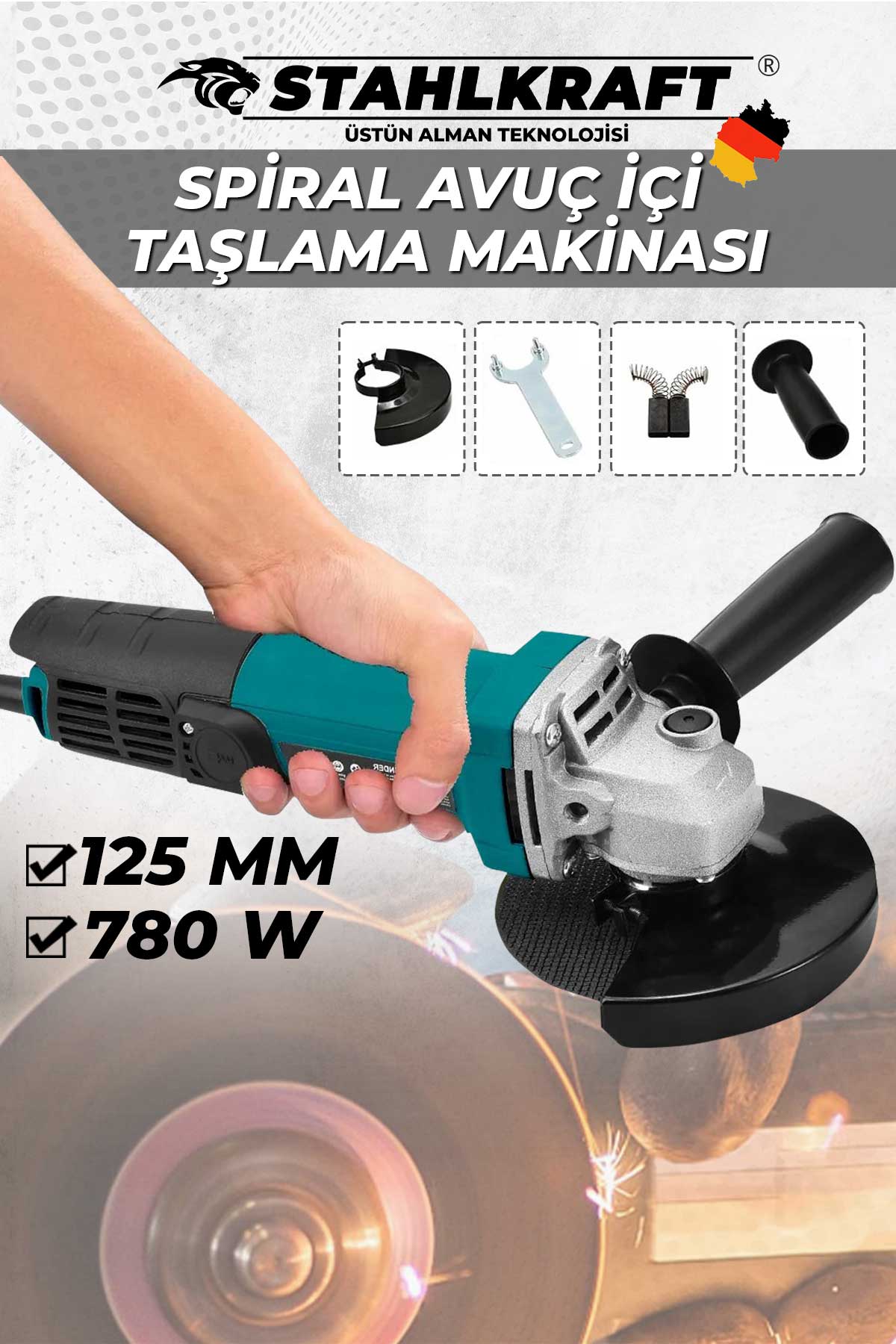 STAHLKRAFT STH 9861 780W 125MM ELEKTRİKLİ TAŞLAMA